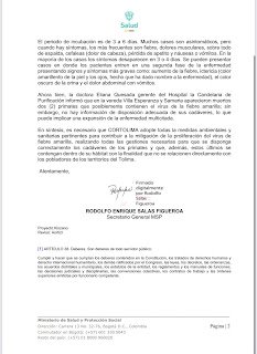 ¿Desinformación o negligencia? Cortolima ignora lineamientos del Ministerio de Salud frente a la fiebre amarilla